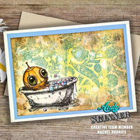 Creative Expressions - Rubber Cling Stamp - Andy Skinner - Bot-ology Wash Your Worries Away