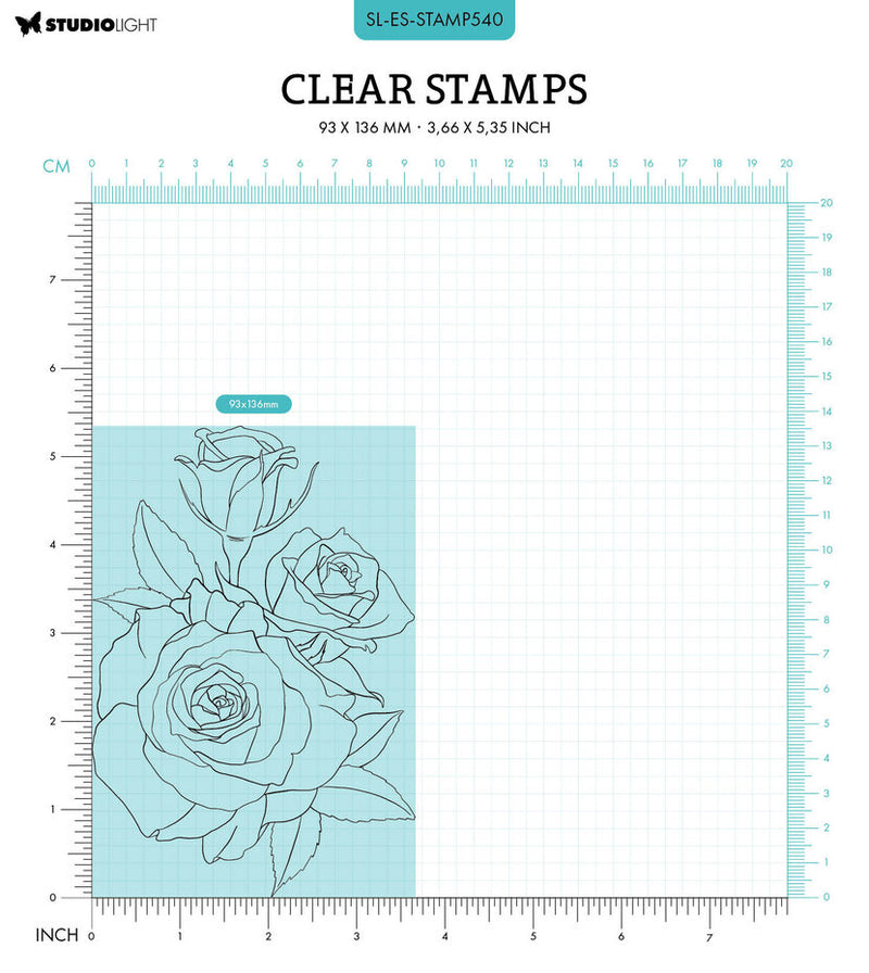 Studio Light - Essentials - A6 - Clear Stamp - Big Roses