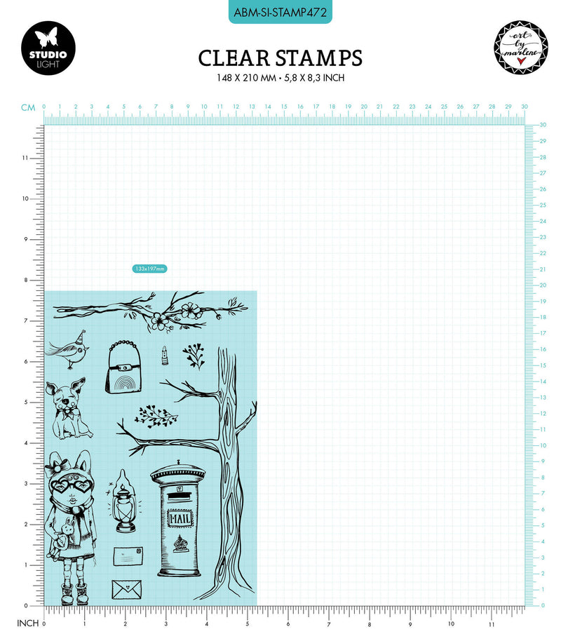 Studio Light - Art By Marlene - Signature Collection - A5 Clear Stamp Set - You've Got Mail