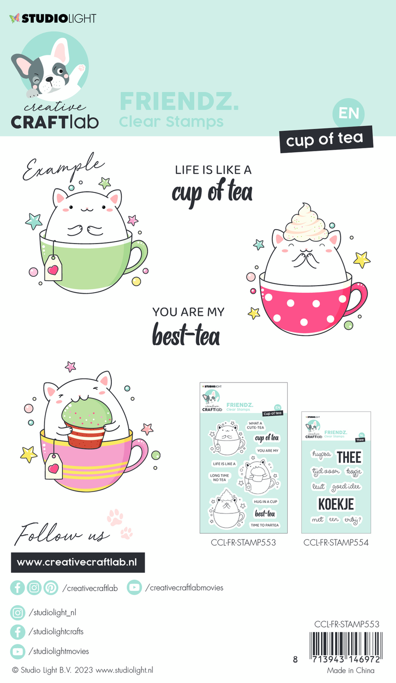 Studio Light - Creative Craftlab - Clear Stamp Set - A6 - Cup of Tea