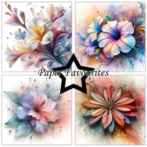 Paper Favourites - Paper Pad - 6 x 6 - Abstract Flowers