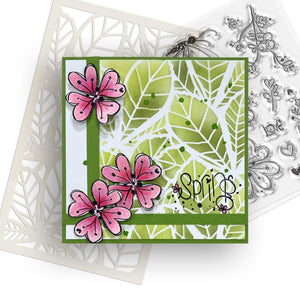 Polkadoodles - Clear Stamp Set - Hearts & Flowers Butterfly 2