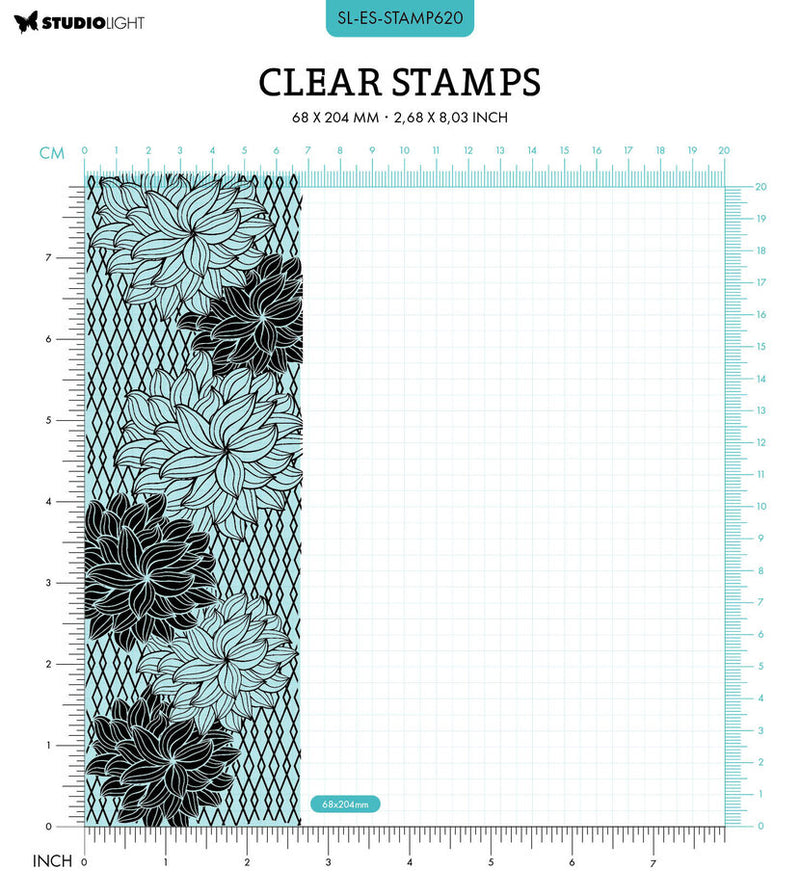 Studio Light - Essentials - Clear Stamp - Floral Background