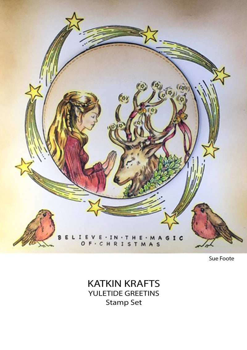 Katkin Krafts - Clear Photopolymer Stamps - Yuletide Greetings