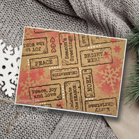 Woodware - Clear Stamps - A6 - Christmas Distressed Labels
