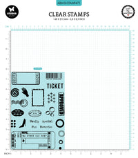 Studio Light - Art By Marlene - Signature Collection - A5 Clear Stamp Set - One Way Ticket