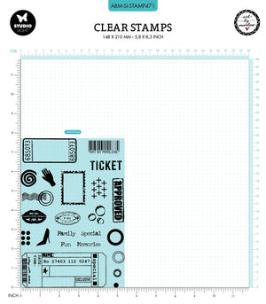 Studio Light - Art By Marlene - Signature Collection - A5 Clear Stamp Set - One Way Ticket
