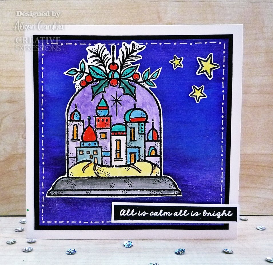 Woodware - Clear Stamps - A6 - Silent Night Globe
