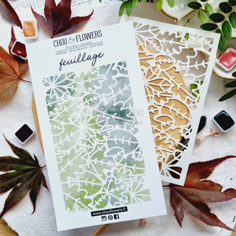 Chou & Flowers - A6 - The Woods - Stencil - Foliage