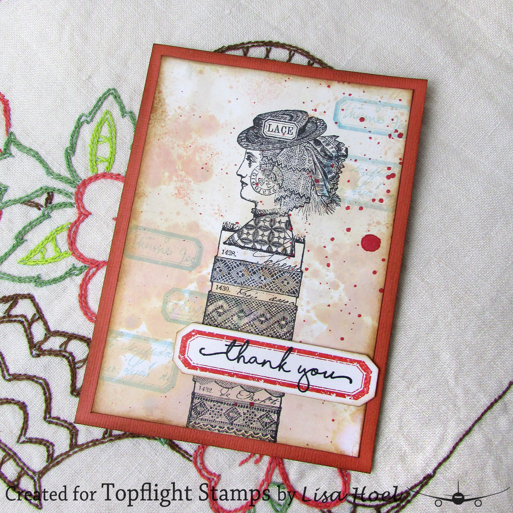 PaperArtsy - Lynne Perrella 56 - Rubber Cling Mounted Stamp Set