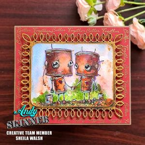 Creative Expressions - Rubber Cling Stamp - Andy Skinner - Bot-ology Better Together