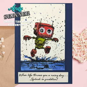 Creative Expressions - Rubber Cling Stamp - Andy Skinner - Bot-ology Rainy Day