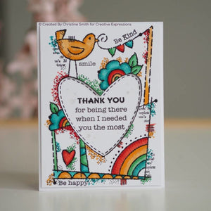 Woodware - Clear Stamps - A6 - Rainbow Heart