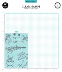 Studio Light - Art By Marlene - Signature Collection - A5 Clear Stamp Set - Owlicious