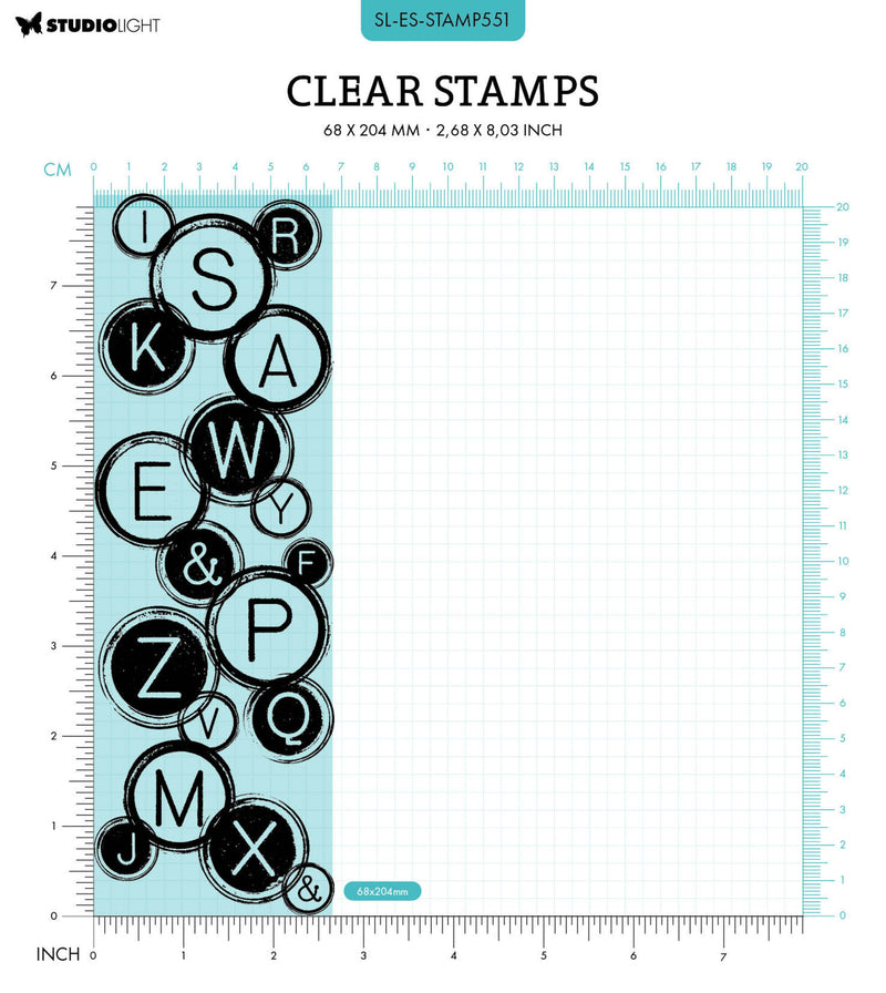 Studio Light - Essentials - Clear Stamp - Typewriter Keys
