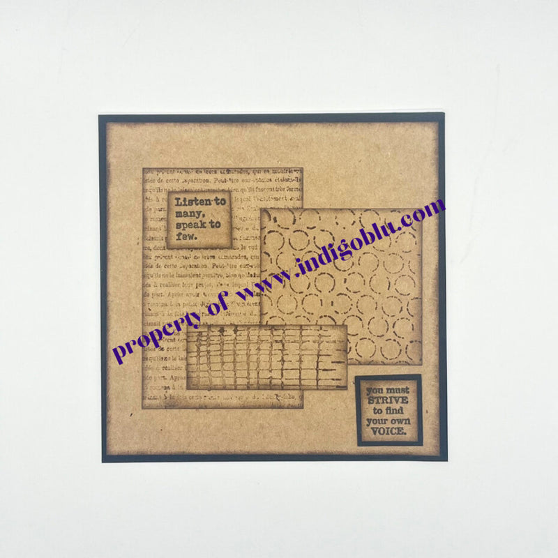 IndigoBlu - A6 - Mike Deakin Art - Cling Mounted Stamp - Journaling Textures 1