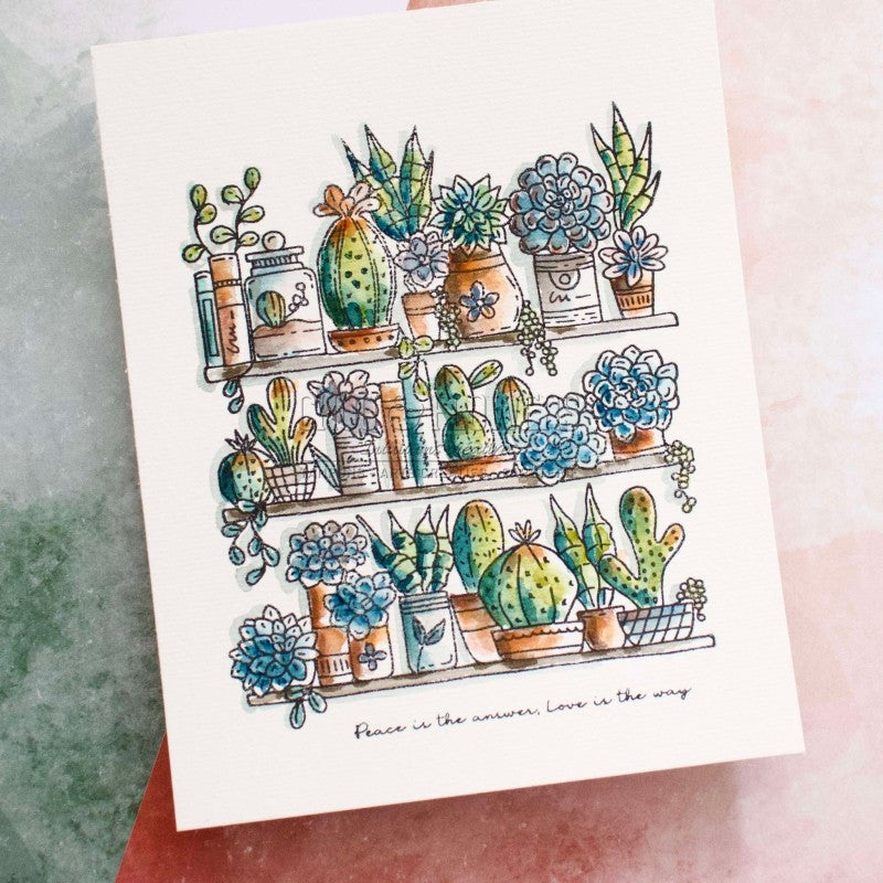 Chou & Flowers - Clear Stamps - A6 - Cactus Lover