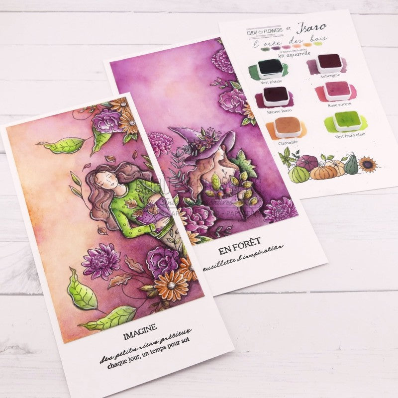 Chou & Flowers - Clear Stamp - A7 - The Woods - Autumn Girl