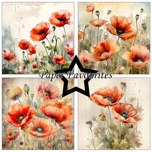 Paper Favourites - Paper Pad - 6 x 6 - Poppy