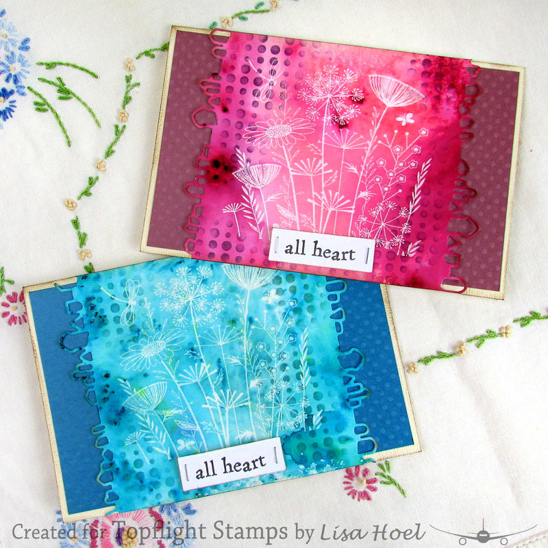 Crafty Individuals - Unmounted Rubber Stamp - 385 - Summer Meadow