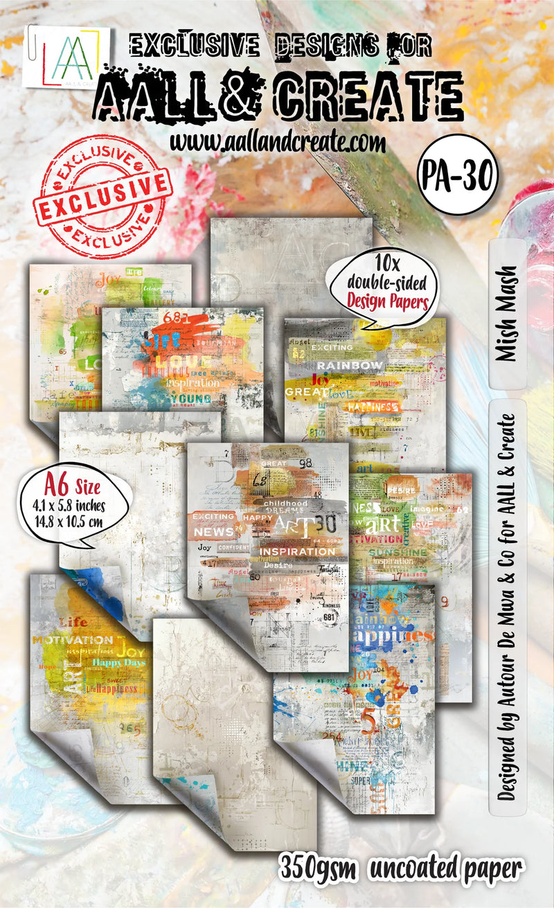 AALL & Create - Design Papers - A6 - PA-30 - Mish Mash - Autour De Mwa