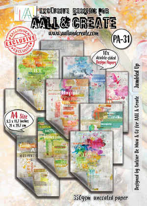 AALL & Create - Design Papers - A4 - PA-31 - Jumbled Up - Autour De Mwa