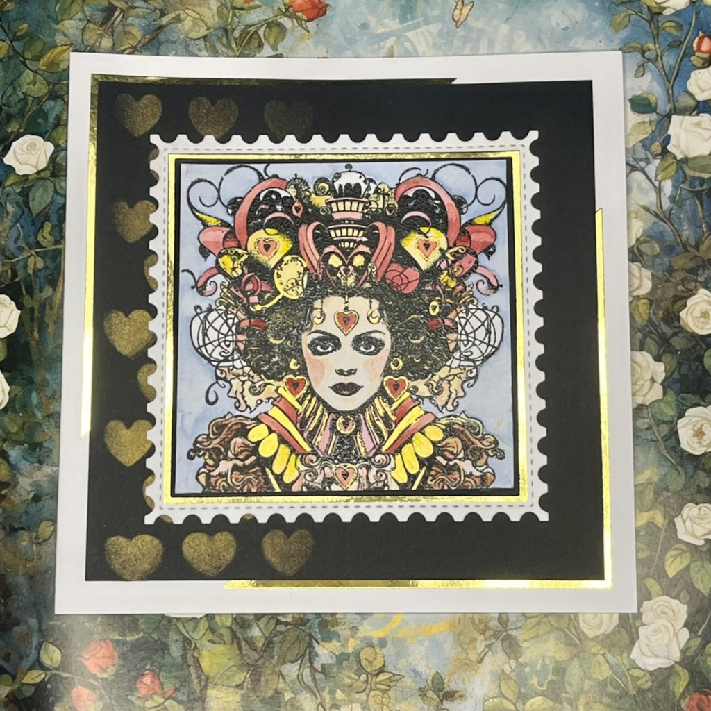 IndigoBlu - Cling Mounted Stamp - A6 - Queen of Hearts
