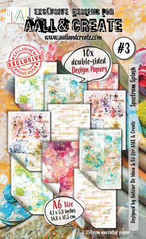 AALL & Create - Design Papers - A6 - 3 - Spectrum Splash - Autour De Mwa