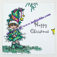 IndigoBlu - A6 - Cling Mounted Stamp - Dress Up Christmas Tree