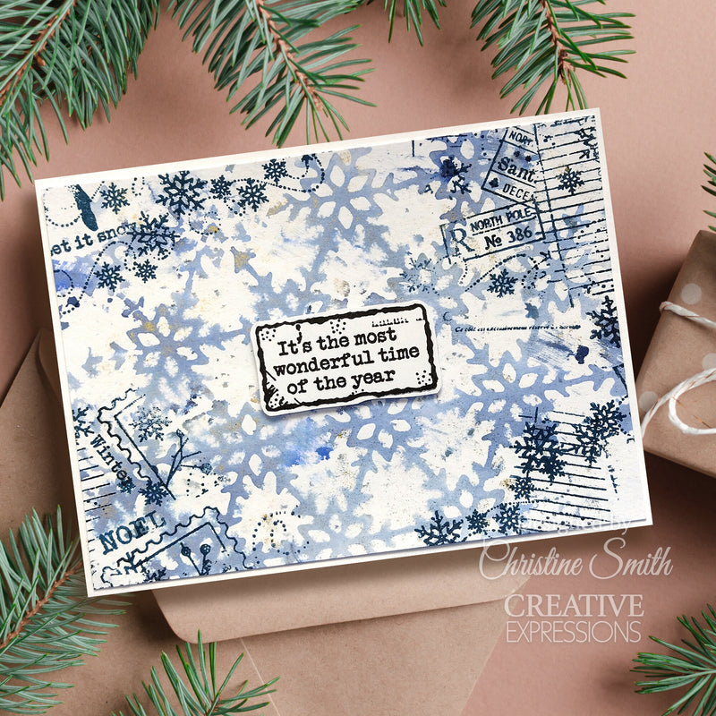 Woodware - Clear Stamps - A6 - Christmas Distressed Labels