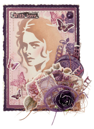 Studio Light - Mask/Stencil - Jenine's Mindful Art - Victorian Dreams - Victorian ATC Backgrounds