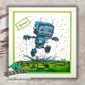 Creative Expressions - Rubber Cling Stamp - Andy Skinner - Bot-ology Rainy Day