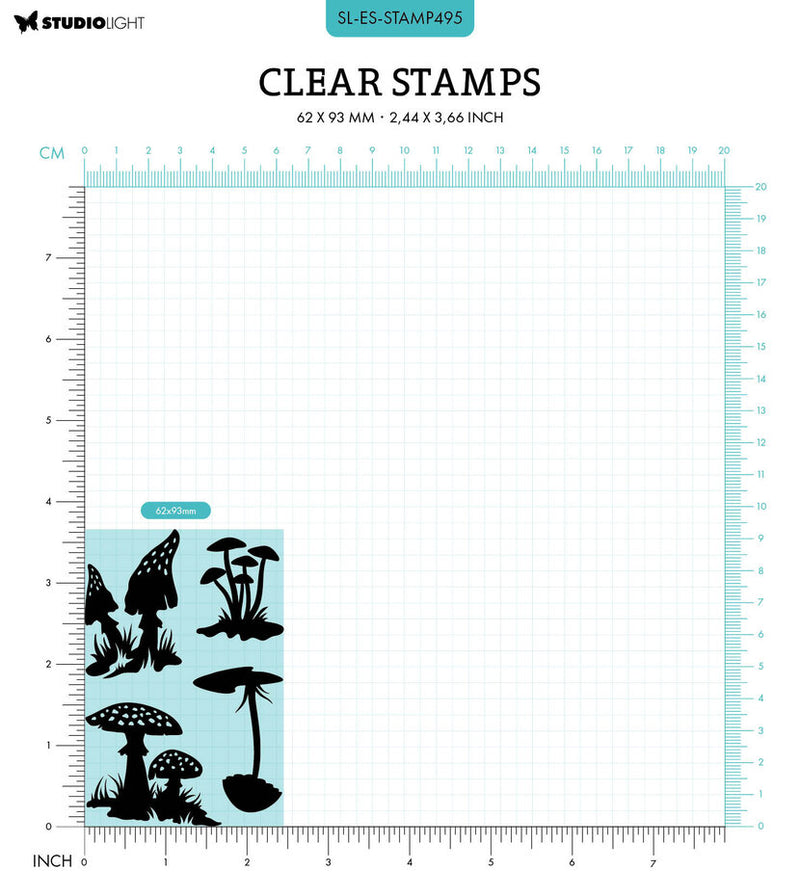 Studio Light - Clear Stamp Set - Essentials - Mushrooms
