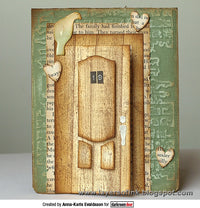 Darkroom Door - Background Stamp - Woodgrain - Red Rubber Cling Stamps