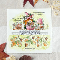 Chou & Flowers - A8 - Clear Stamps - The Woods - Mini Mushroom