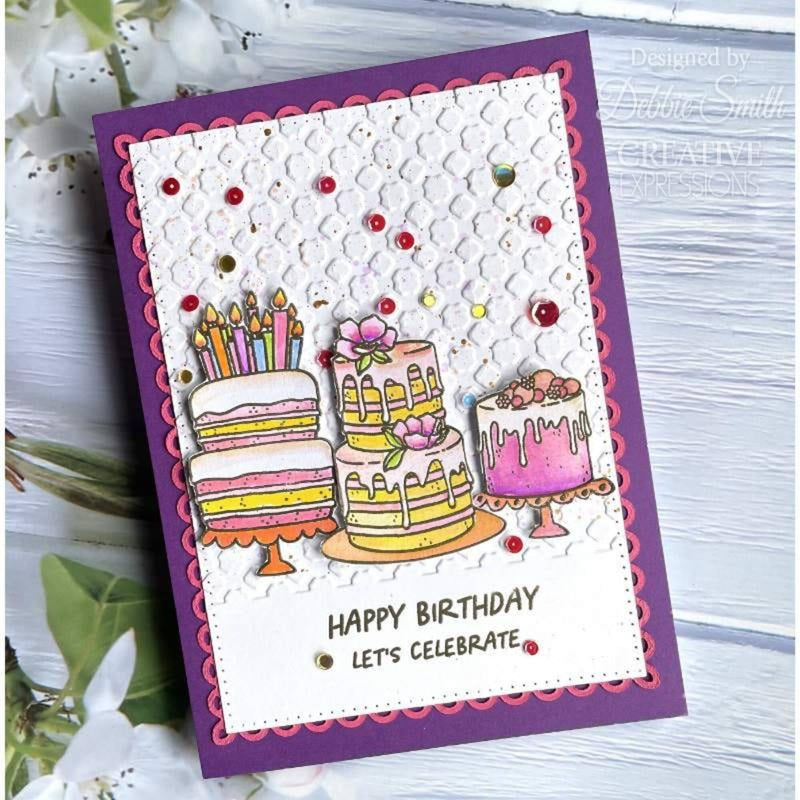 Creative Expressions - 6 x 8 - Clear Stamp Set - Jane's Doodles - It's Cake O'Clock