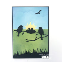 Crealies - Silhouetzz No. 5 - Flying Birds