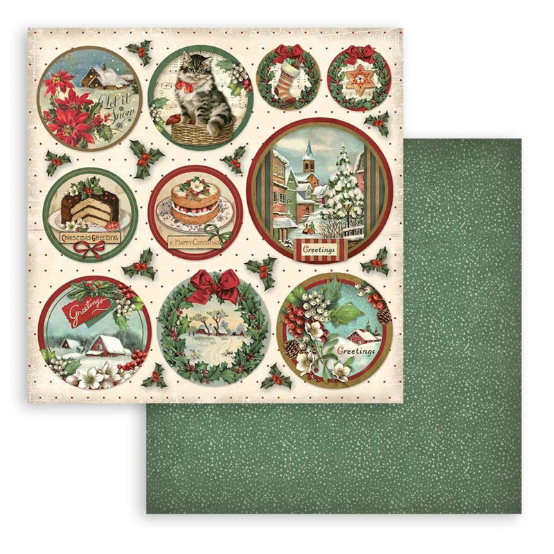 Stamperia - 8 x 8 - Paper Pad - Classic Christmas