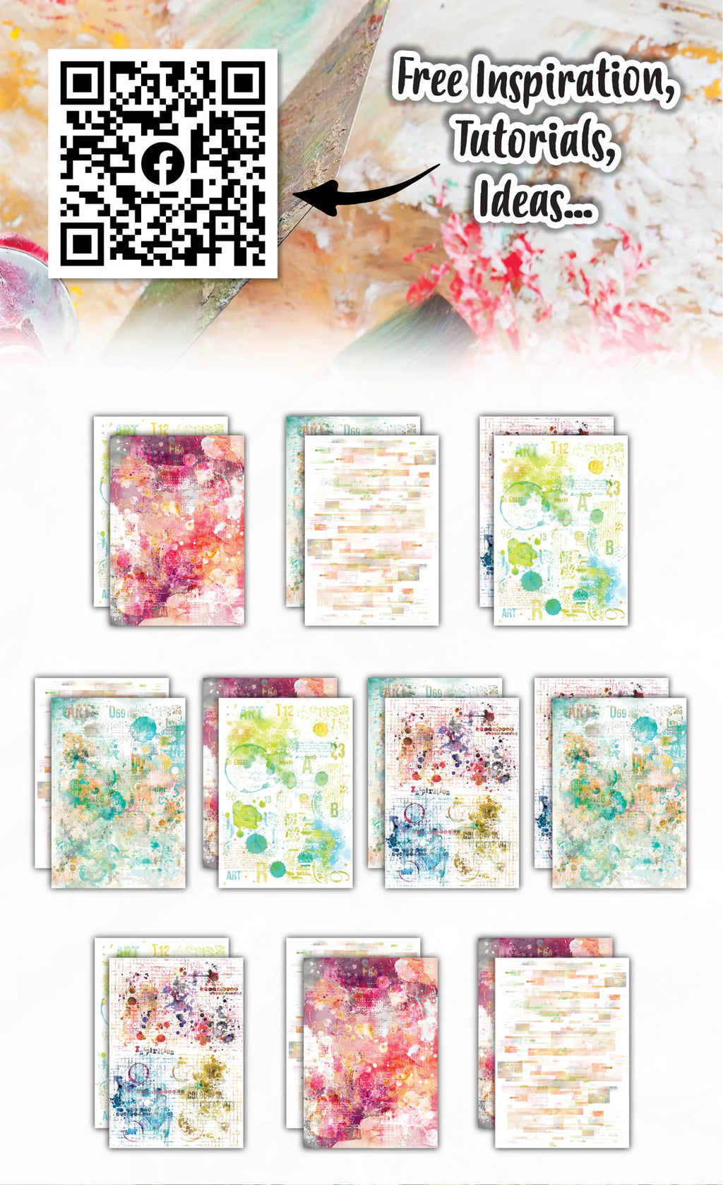 AALL & Create - Design Papers - A6 - 3 - Spectrum Splash - Autour De Mwa