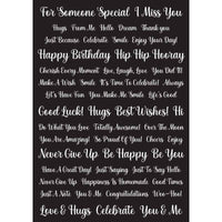 Creative Expressions - Wordies Sentiment Sheets - All Occasion