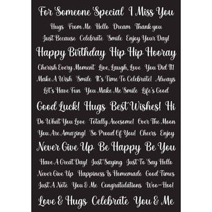 Creative Expressions - Wordies Sentiment Sheets - All Occasion