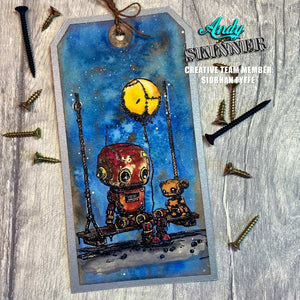 Creative Expressions - Rubber Cling Stamp - Andy Skinner - Bot-ology Time Together