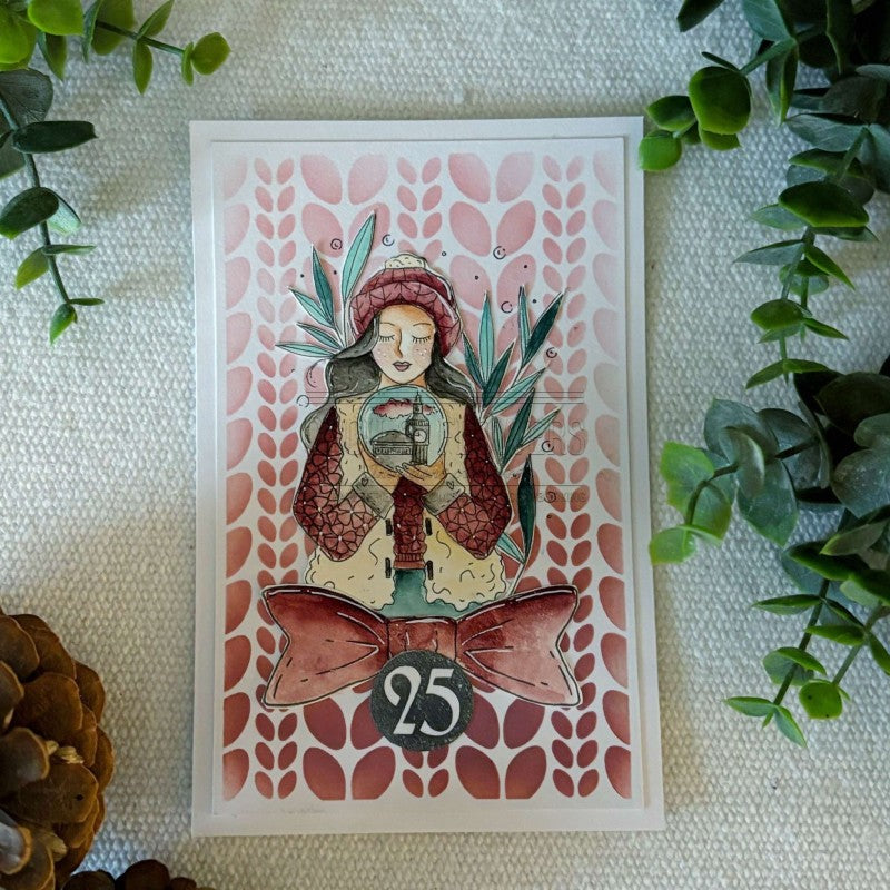 Chou & Flowers - Clear Stamp - A7 - Winter Girl