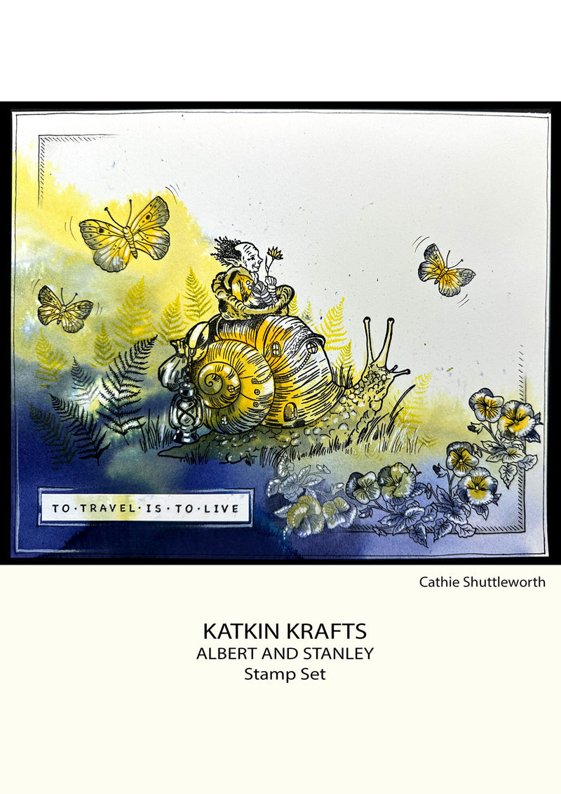 Katkin Krafts - Clear Photopolymer Stamps - Albert and Stanley