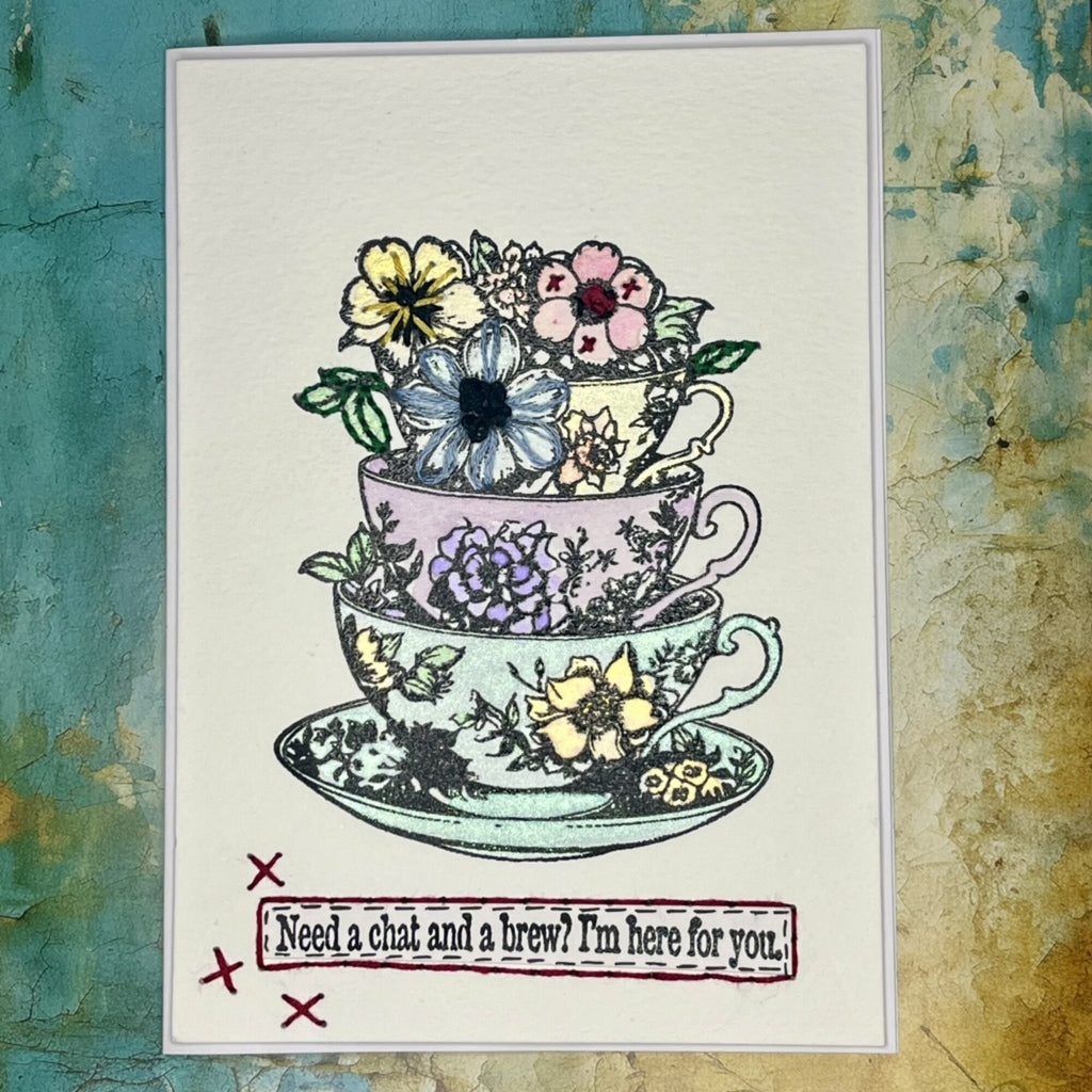 IndigoBlu - Cling Mounted Stamp - A6 - Time for Tea