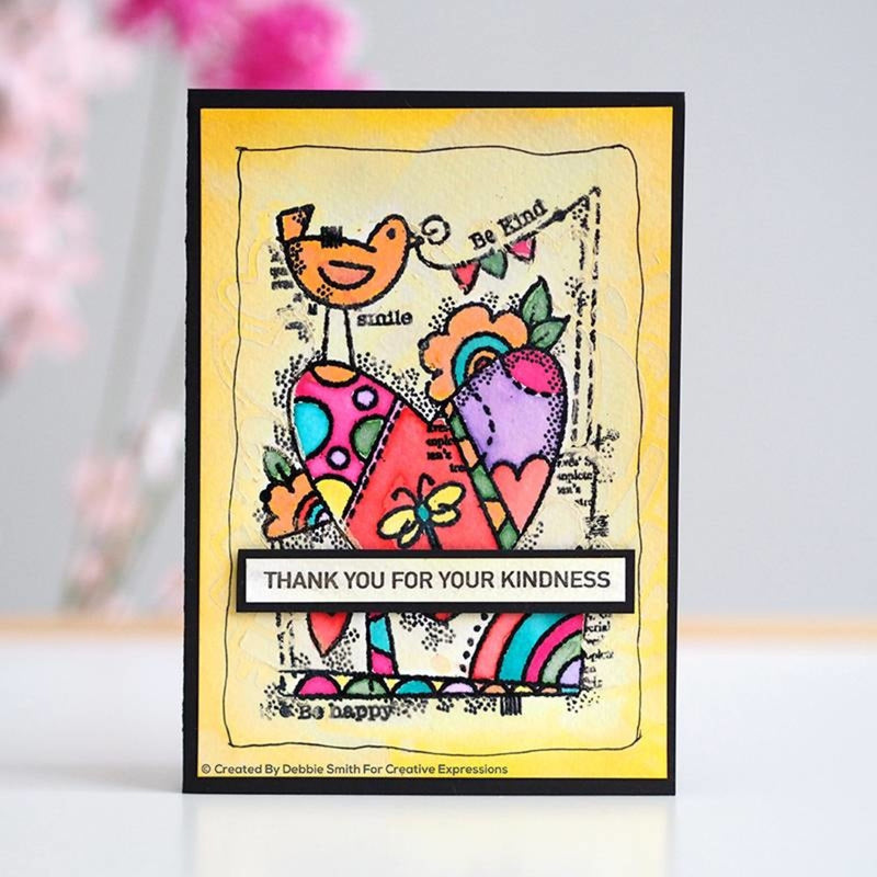 Woodware - Clear Stamps - A6 - Rainbow Heart