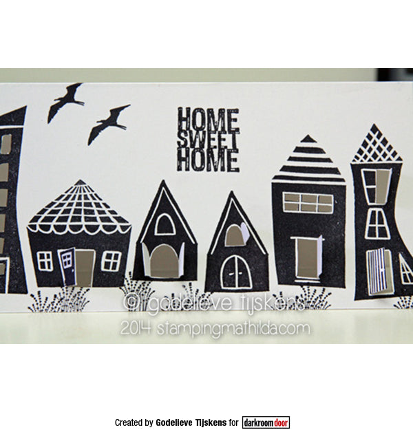 Darkroom Door - Rubber Stamp Set - Carved Houses