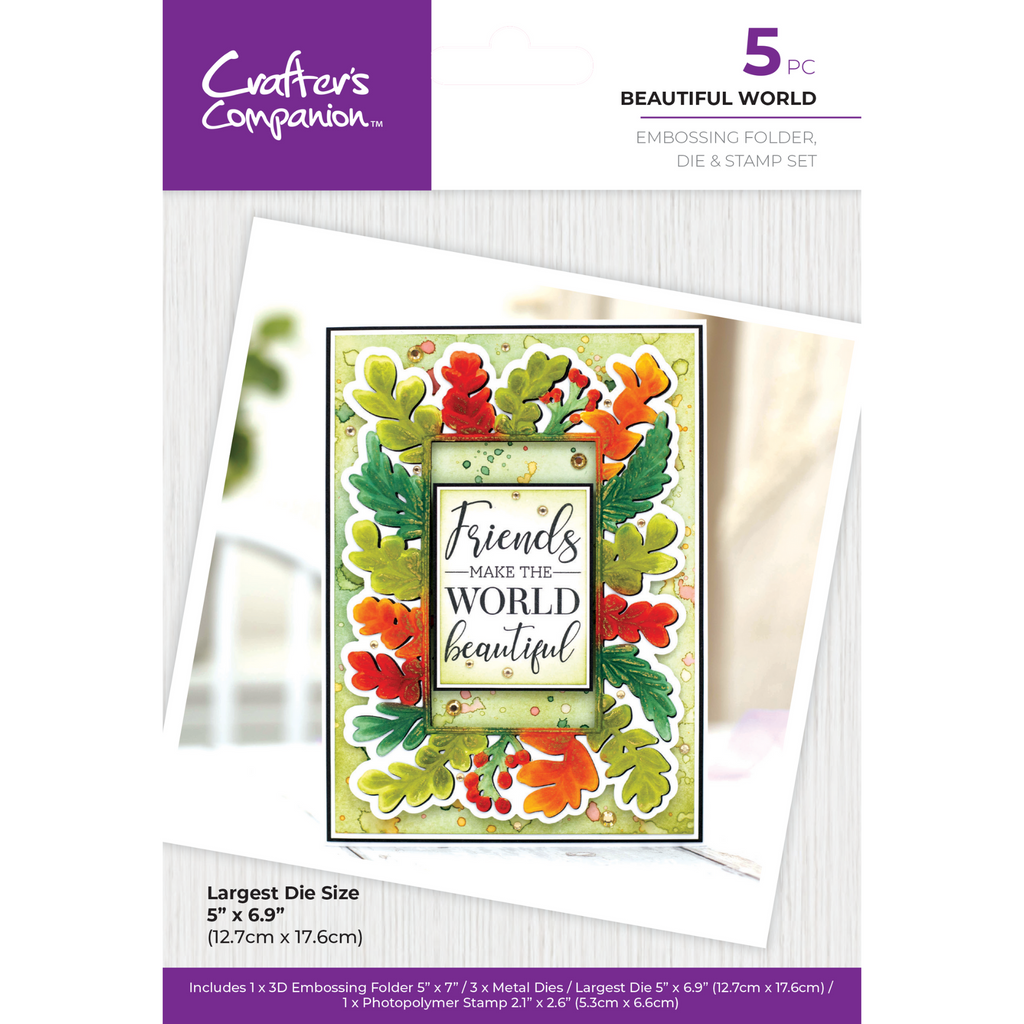 Crafter's Companion - Emboss, Stamp & Die Set - Beautiful World