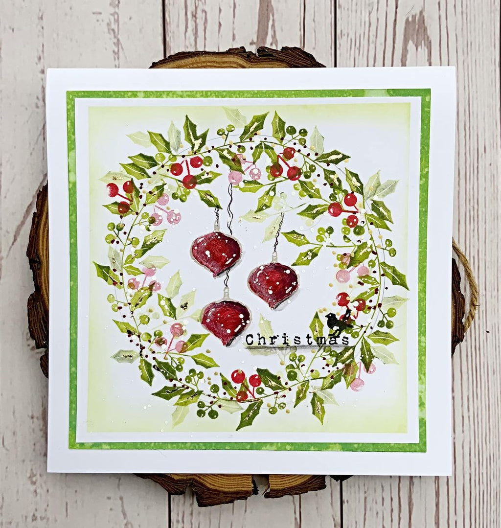 Tracy Evans Boutique Designs - Clear Stamps - A7 - Holly & Berries