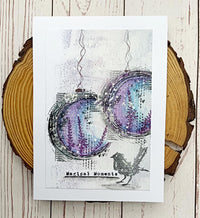 Tracy Evans Boutique Designs - Snippet Stencil - 4 x 4 - Bauble 2 (Cut out included)